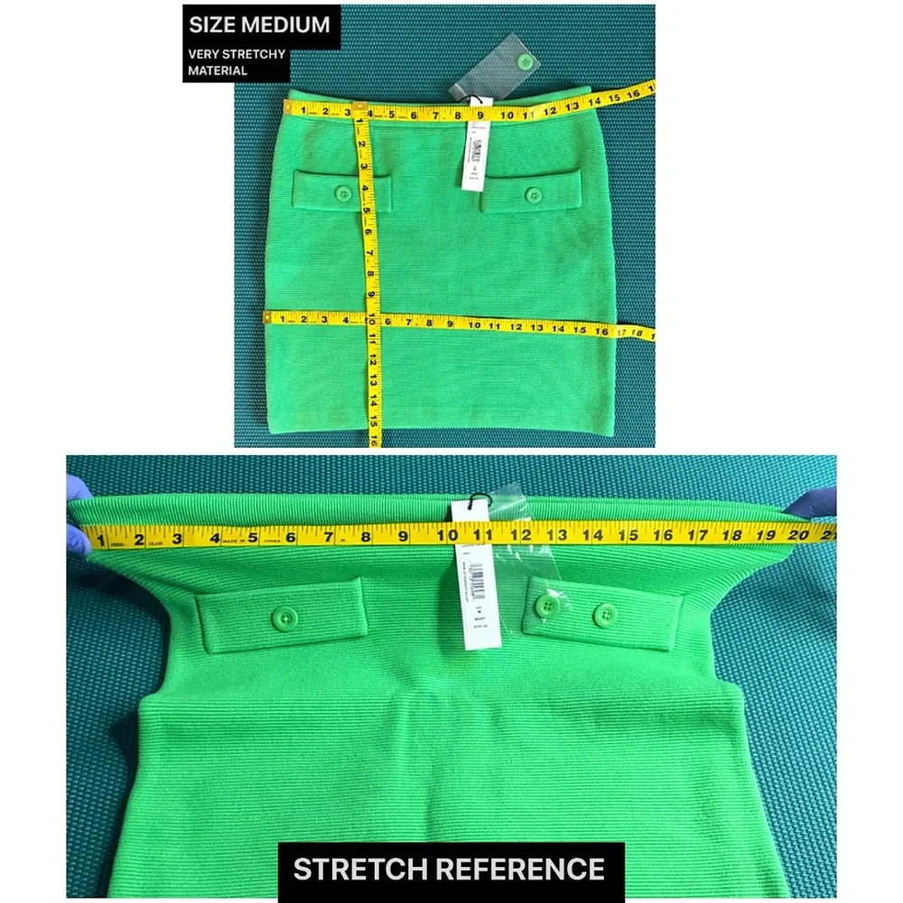 Alice + Olivia Kipp Knit Garden Green Mini Skirt